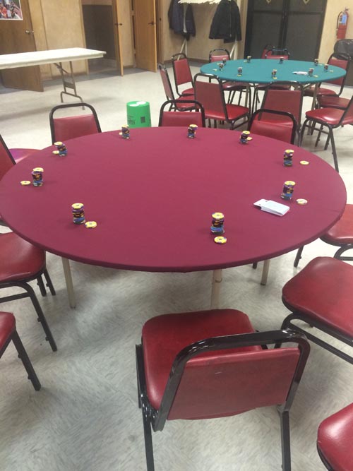 Felt Poker Table Cover for Round 36 red
