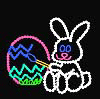 Bunny painting Egg- animated with lights 