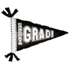 Black Congrats Grad Pennant Balloon