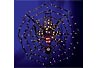 Lighted Spider Web with Moving Spider