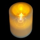 FLICKERING FLAMELESS<BR> L.E.D. PILLAR CANDLE