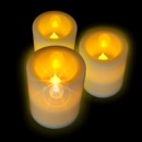 FLICKERING FLAMELESS <BR> L.E.D. VOTIVE CANDLES