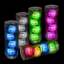 LITECUBE LIGHTED ICE CUBES - (4 Pack Sleeves) VARIETY OF COLORS INCLUDING A 7 COLOR RAINBOW