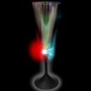 7.5 oz. L.E.D. CHAMPAGNE GLASS w/ BLACK ACRYLIC STEM