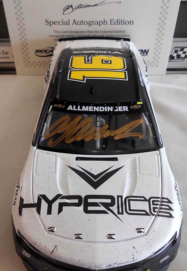 NASCAR 2021 A.J. Allmendinger #16 HyperIce, Auto Vincitrice Indy Road Course, 1:24 Lionel, Diecast