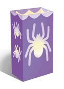 Complete Kit - Halloween Spider Luminaria 12 Count Kit