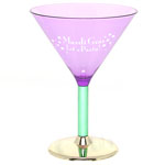 Mardi Gras Martini Glass