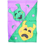 Comedy Tragedy Mardi Gras Flag