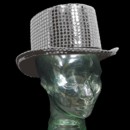 SILVER SEQUIN   TOP HAT