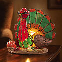 Stained Glass Turkey Accent Light