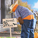 Harvest Moon Outdoor Mooning Scarecrow Lawn Decor