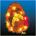 Turkey Lighted Window Ornament